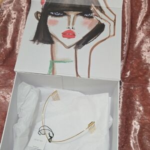 NWT Lelet NY Gold Halo Tucking Crown Tiara Bridal Renaissance Tiara